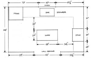 Sketch with measurements