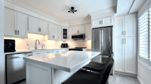 Rockwood Kitchens | How to Maintain High-Gloss Stone in High-Traffic Kitchens Clean High Gloss Stone